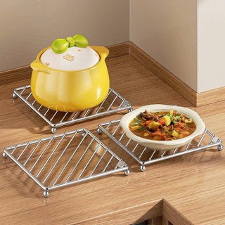 Rế lót nồi inox 4 bi tròn cao cấp kiểu dáng sang trọng,Tấm lót nồi 4 Bi inox- Rế Lót nồi cao cấp tiện dụng