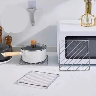 Rế lót nồi inox 4 bi tròn cao cấp kiểu dáng sang trọng,Tấm lót nồi 4 Bi inox- Rế Lót nồi cao cấp tiện dụng