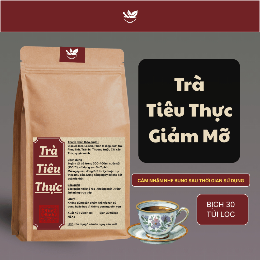 Trà Tiêu Thực - Thanh Điều Cơ Thể, Hạn Chế Tích Trệ Bụng Eo, Tạo Cảm Giác Nhẹ Nhàng Sau Ăn, Dễ Tiêu Hóa, Dùng Hàng Ngày