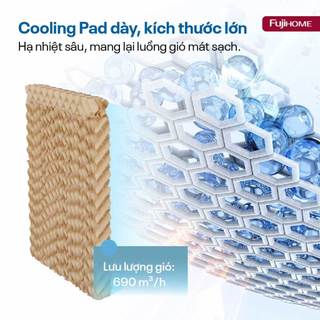Máy làm mát hơi nước kèm lọc không khí Fujihome AC-12 - Làm mát sâu, lọc bụi mịn