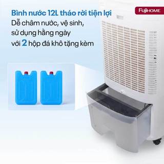 Máy làm mát hơi nước kèm lọc không khí Fujihome AC-12 - Làm mát sâu, lọc bụi mịn