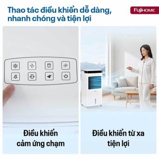 Máy làm mát hơi nước kèm lọc không khí Fujihome AC-12 - Làm mát sâu, lọc bụi mịn