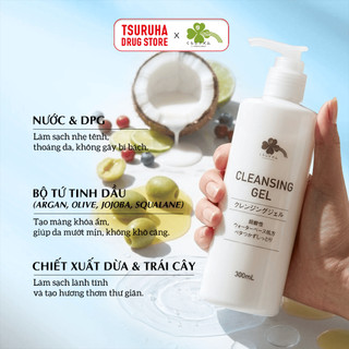 Gel Tẩy Trang Làm Sạch Dịu Nhẹ Dưỡng Ẩm Cho Da KURASHI RHYTHM Cleansing Gel 300mL
