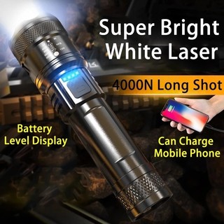 Super Bright Rechargeable LED Flashlight Waterproof Zoom Portable Strong Light for Outdoor&Home Use