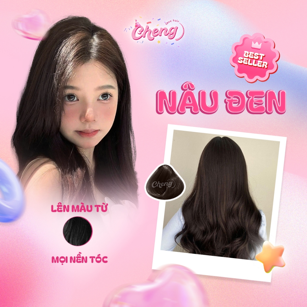 [S.VIP] Thuốc Nhuộm Tóc Màu NÂU ĐEN Không Tẩy | Chenglovehair, Chenglovehairs