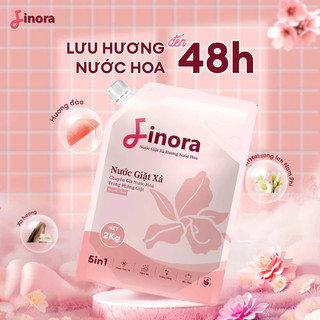 (TẶNG 1 BÒ SỮA KHỔNG LỒ) Combo 2 Túi, 4kg Nước Giặt Finora  Hương Nước Hoa, Sạch Sâu Thơm Lâu