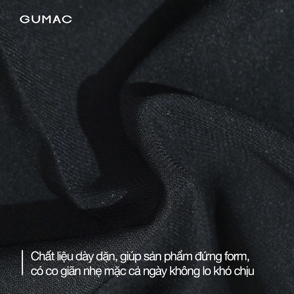 Quần Tây Nữ Ống Suông GUMAC Kiểu Ống Loe Lưng Cao Phối Túi Mổ Thanh Lịch QE04001