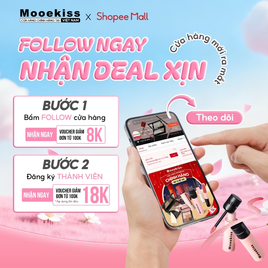 [MỚI] Phấn Phủ 3 Màu Mooekiss Loose Powder Hạt Phấn Siêu Mịn Khóa Nền 24H, Chống Nước Kháng Mồ Hôi Tuyệt Đối (7.5g)