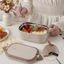 Hộp Cơm Cắm Điện LUNCH BOX Không Dùng Nước Làm Nóng 2 Ngăn Khay Inox 304 Không Lo Han Gỉ