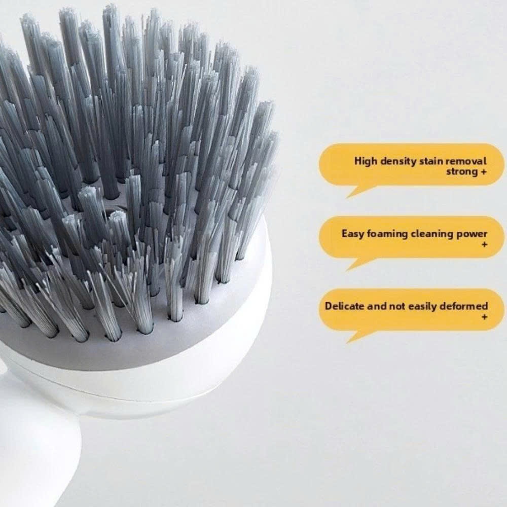 Bàn Chải Cọ Nồi Chảo Có Bình Đựng Nước Rửa Chén, Đầu Cọ Xoay 360 Độ Làm Sạch Hiệu Quả