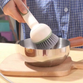 Bàn Chải Rửa Bát Xoay 360 Độ Có Bình Chứa Nước Rửa Chén, Cọ Xoong Nồi Đa Năng Tiện Lợi