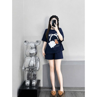 Set bộ đùi chất cotton 4C cao cấp mịn mát - gấu nơ