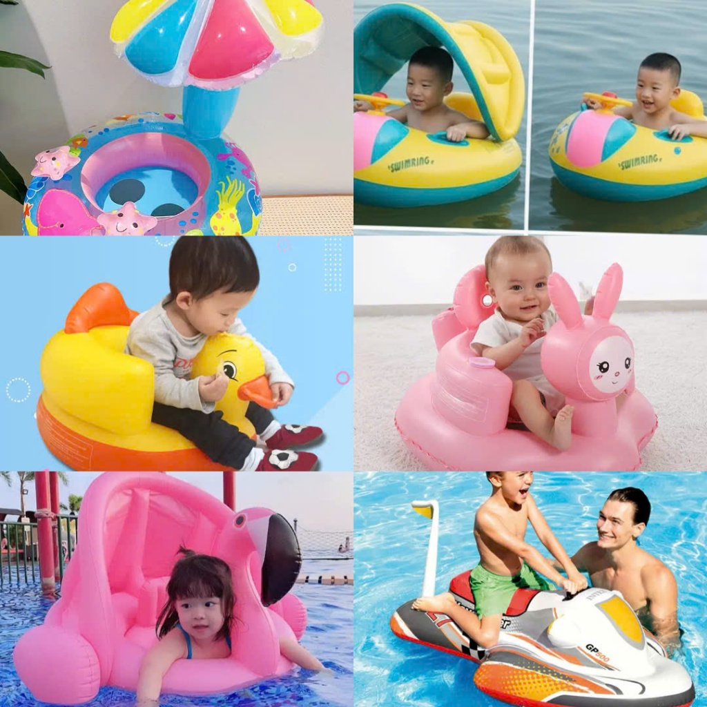 Phao Bơi Xỏ Chân Cho Bé Cao Cấp – Chống Lật, Êm Ái Cho Trẻ Nhỏ An Toàn Khi Tập Bơi