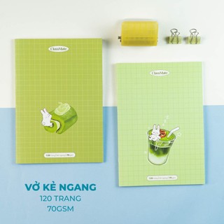 [GIẢM 5K] Vở Kẻ Ngang Classmate Matcha - Bơ  80/120Trang, Bìa Dày Chống Nước, Giấy Ăn Mực 70gsm Cho Học Sinh, Sinh Viên