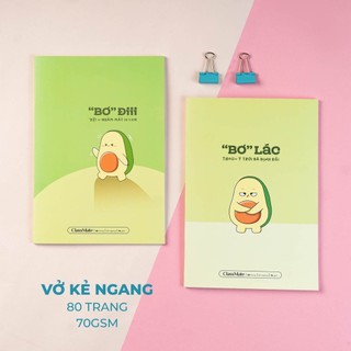 Combo 5 Vở Kẻ Ngang Hình Bơ Classmate 80/120 Trang 70gsm Giấy Chống Lóa, Vở Học Sinh Sinh Viên Chống Thấm Ghi Chép