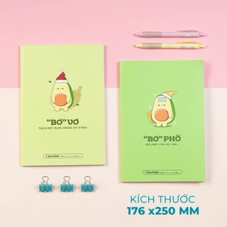 Combo 5 Vở Kẻ Ngang Hình Bơ Classmate 80/120 Trang 70gsm Giấy Chống Lóa, Vở Học Sinh Sinh Viên Chống Thấm Ghi Chép