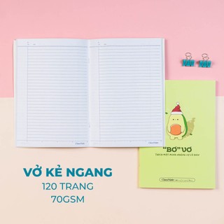 Combo 5 Vở Kẻ Ngang Hình Bơ Classmate 80/120 Trang 70gsm Giấy Chống Lóa, Vở Học Sinh Sinh Viên Chống Thấm Ghi Chép