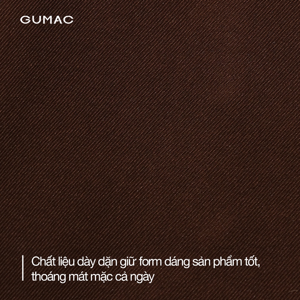 Đầm Nữ Dáng A Xòe GUMAC Cổ V Phối Bâu Cổ Hoa Tay Phồng Nhẹ Có Đính Nút Trang Trí LDG0304