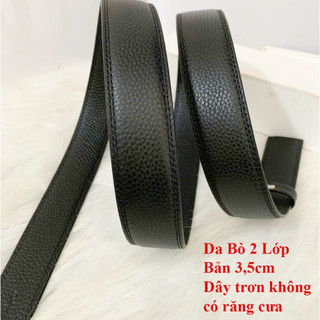 Dây lưng nam da bò trơn dùng cho khoá lăn rộng 3,5cm