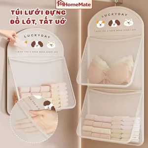 Túi Lưới Treo Đựng Đồ Lót, Tất Vớ Treo Tủ Quần Áo, Giỏ Lưới Đựng Đồ Thoáng Khí Chống Ẩm Mốc Tiện Lợi