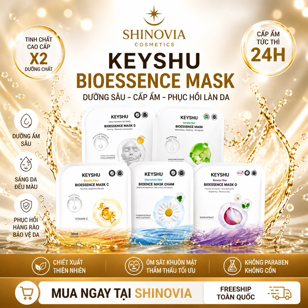Mặt Nạ Keyshu Bioessence Mask (30ml) - Chiết Xuất Thiên Nhiên, Phục Hồi ...