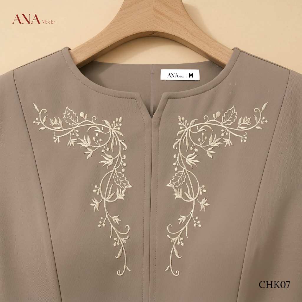 Áo Kiểu Trẻ Trung Trung Niên ANA Mode Chất Liệu Cotton Lạnh Thoáng Mát Đi Tiệc Quà Tặng Mẹ AK25CHK07