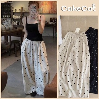 (Hàng QC hot) Quần Vải Linen Suông Chấm Bi Form Chuẩn Đẹp Hàng Hot Dài 96cm New 2026 Cakecat