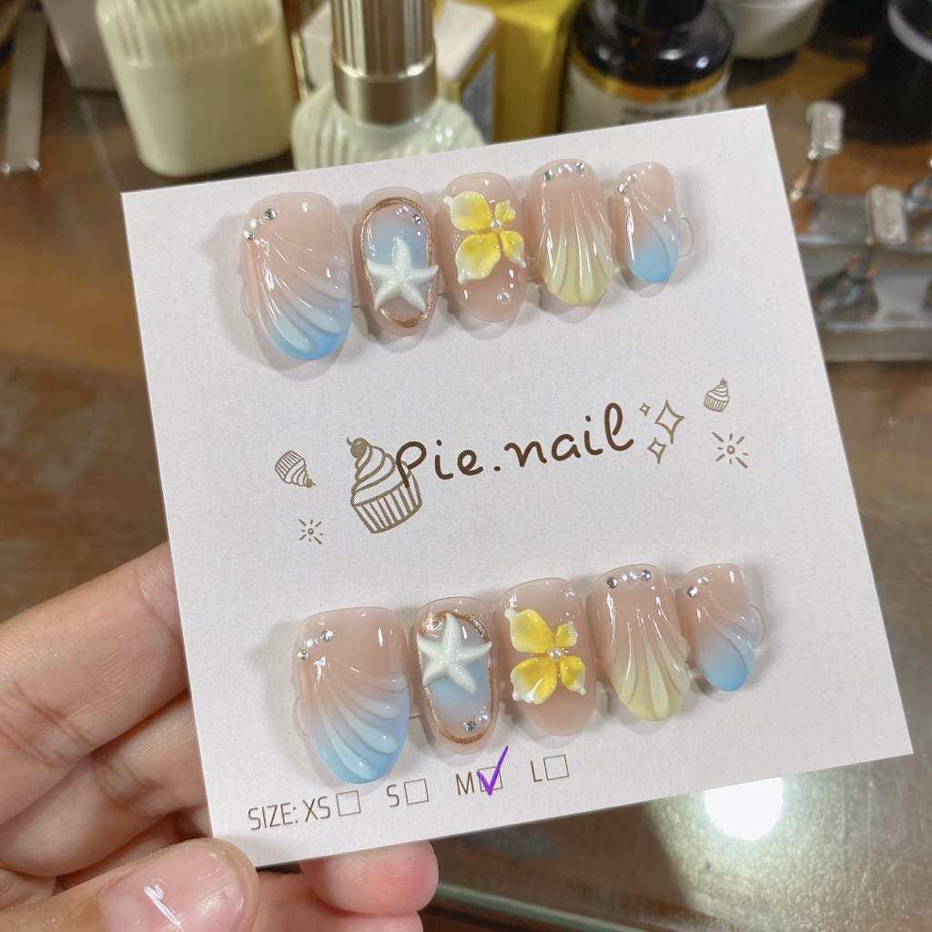 383. nailhox hè sao biển, hoa sứ 1 bông, thạch 14
