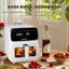 Nồi chiên không dầu hơi nước Qcooko , Dung tích 6L, Công suất 1400W, 3S làm nóng, có cửa trong suốt
