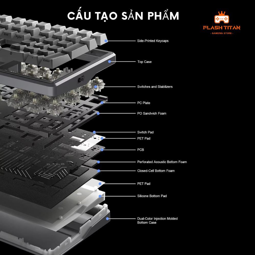 Bàn phím cơ Bluetooth AULA F108 PRO V2 - Bàn phím có màn led Matrix tùy chỉnh - Bảo hành 12 tháng | BigBuy360 - bigbuy360.vn