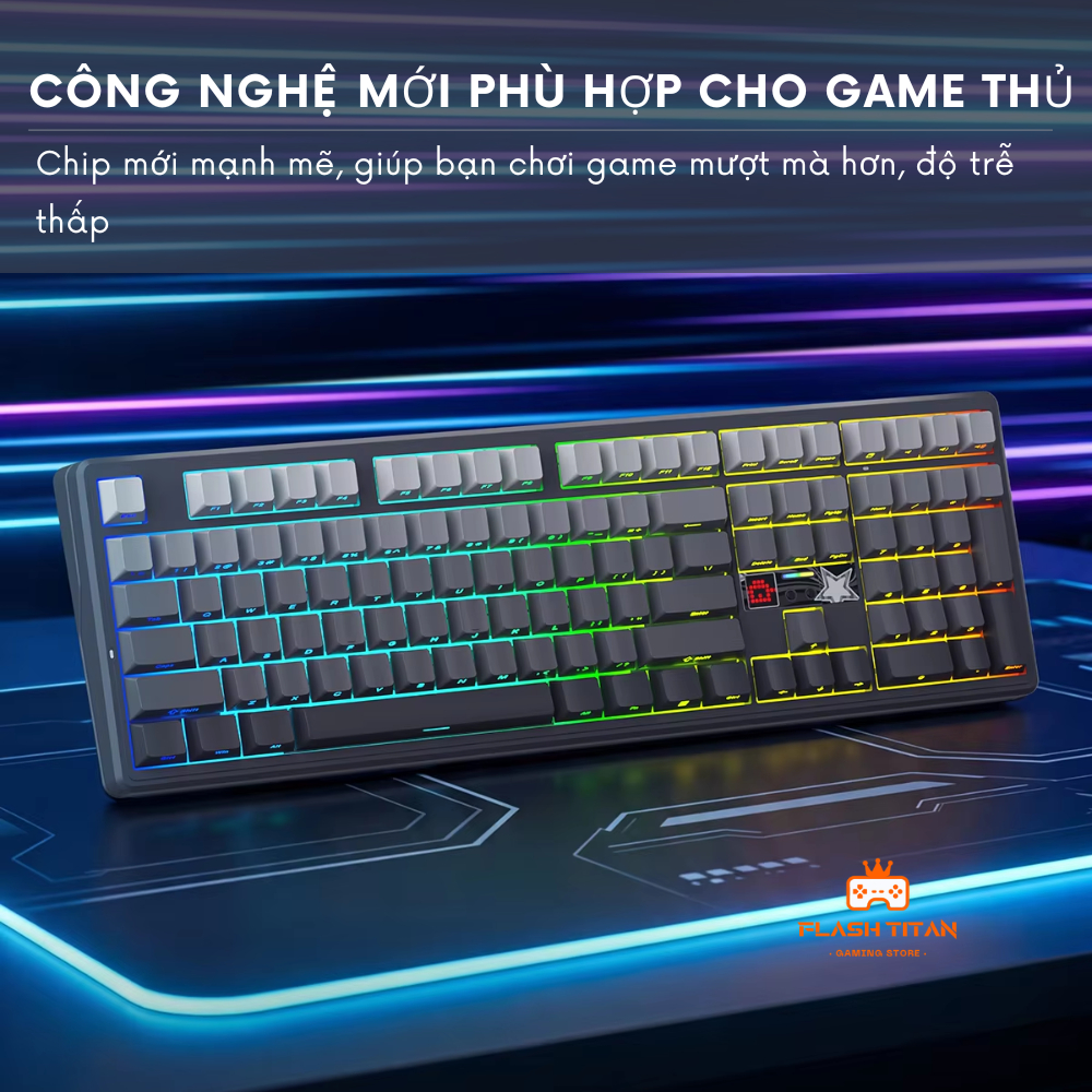 Bàn phím cơ Bluetooth AULA F108 PRO V2 - Bàn phím có màn led Matrix tùy chỉnh - Bảo hành 12 tháng | BigBuy360 - bigbuy360.vn
