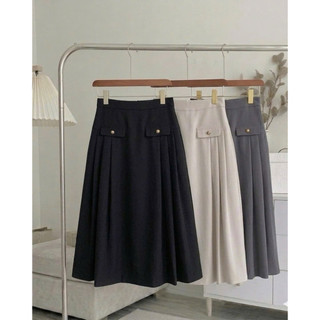 Chân váy xếp ly đai