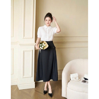 Chân váy xếp ly đai