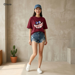 Áo Thun Oversize Nam Nữ Cotton 100% 250GSM Áo Team Áo Nhóm Unisex Crazy Face