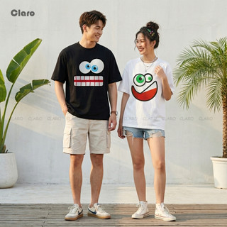 Áo Thun Oversize Nam Nữ Cotton 100% 250GSM Áo Team Áo Nhóm Unisex Crazy Face