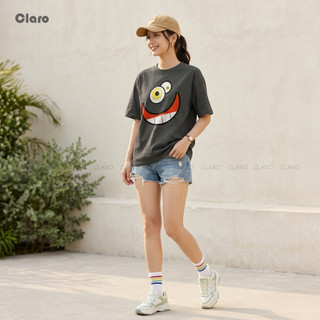 Áo Thun Oversize Nam Nữ Cotton 100% 250GSM Áo Team Áo Nhóm Unisex Crazy Face