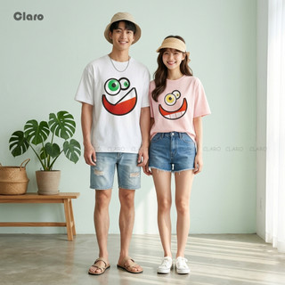 Áo Thun Oversize Nam Nữ Cotton 100% 250GSM Áo Team Áo Nhóm Unisex Crazy Face