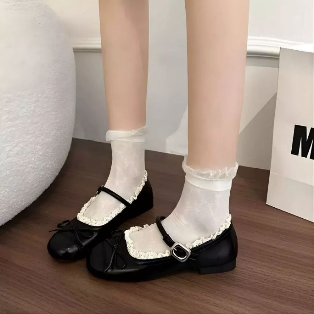Giày Búp Bê Nữ, Giày Búp Bê Lolita Phối Ren Xinh Xắn Tiểu Thư  N63 || AnshoesDynasty