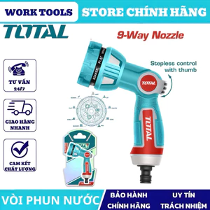 Vòi tưới cây đa chức năng TOTAL THWS010301, THWS010901, THWSG6031, THWSG6091 MTT
