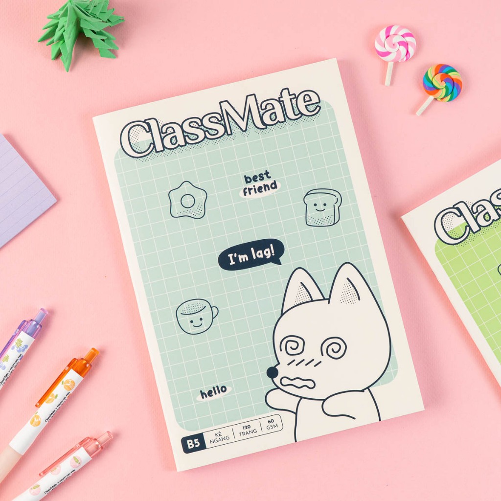 Vở Kẻ Ngang 120 Trang Classmate Vở Viết B5, 60gsm Tập Sinh Viên Bìa Tiếu Cáo Chống Nước Ghi Chép, Viết Bài NB5-12-0339