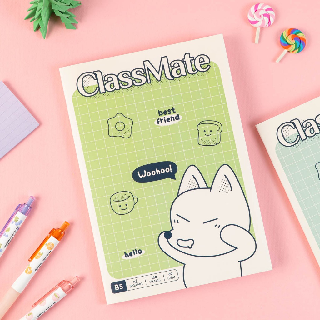 Vở Kẻ Ngang 120 Trang Classmate Vở Viết B5, 60gsm Tập Sinh Viên Bìa Tiếu Cáo Chống Nước Ghi Chép, Viết Bài NB5-12-0339