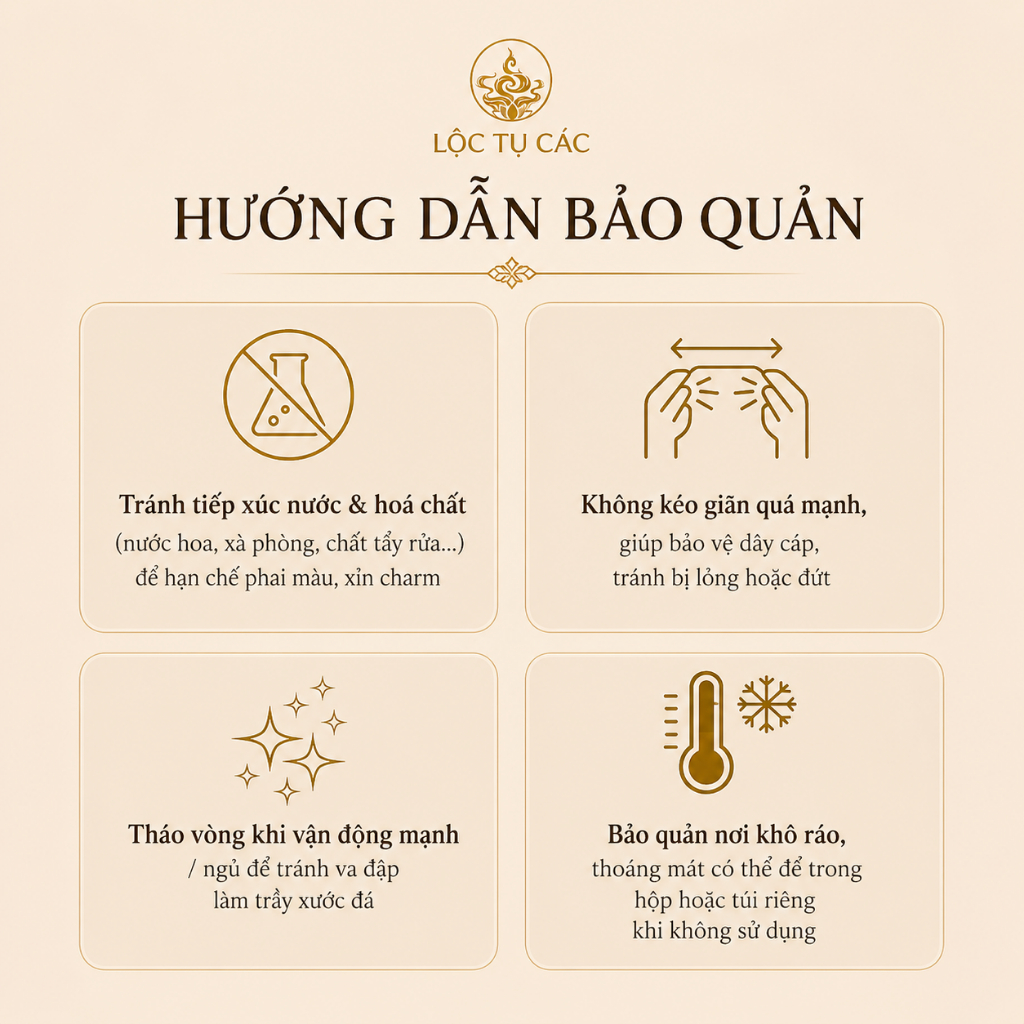 Vòng đeo tay nữ Lam Ngọc ba charm, lắc tay đá phong thủy Lộc Tụ Các cân bằng năng lượng, tạo cảm giác thư thái