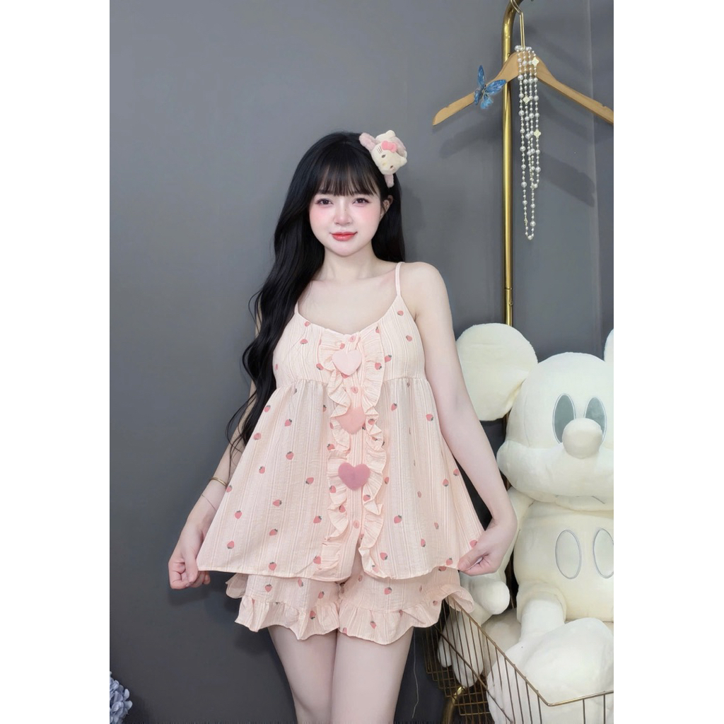 Bộ Đũi 2 Dây Đính 3 Tim Kèm Mút Ngực Dây Có Tăng Đơ 40-60kg