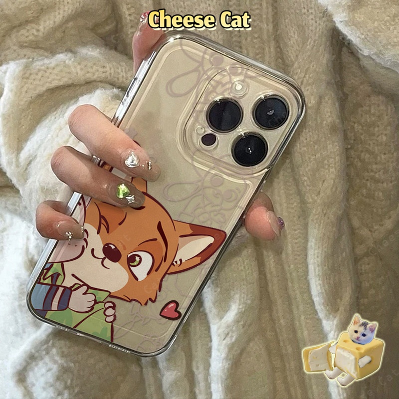 Zootopi Cặp đôi ốp lưng iPhone Ốp bảo vệ trong suốt cho iPhone Xs Max XR 11 12 13 14 15 16 17 Pro Max 7 8Plus SE2 SE3