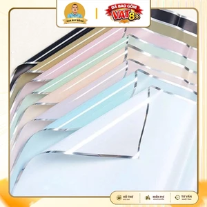 Tập 20 Tờ Giấy Viền Bạc Gói Hoa, Giấy Viền Bạc Trang Trí, Giấy Bóng Mờ Phối Siêu Xinh, Gói Hoa