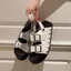 Sandal Nữ Quai Da, Dép Sandal Phối Đinh Chất Da Mềm Êm Chân Màu Đen Kem N52 || AnshoesDynasty