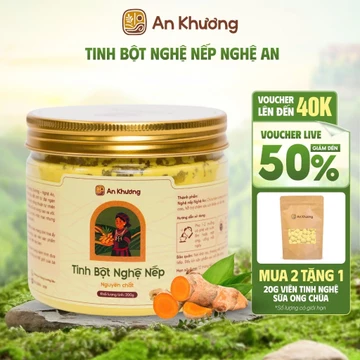 Tinh Bột Nghệ Nếp Nghệ An - AN KHƯƠNG - Nguyên Chất – Dạng Mịn Dễ Dùng, Bổ Sung Dinh Dưỡng Tự Nhiên