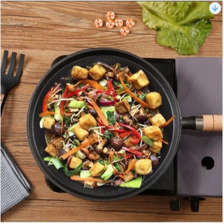 Chảo chống dính, chảo gang làm bánh xèo chiên trứng 20cm thích hợp với mọi loại bếp