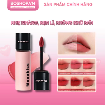 Son Kem Bùn Mooekiss Velvet Lip Mud Bền Màu, Chất Son Mềm Mịn 3g
