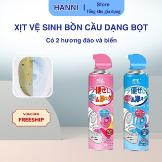 [2 hương] Bình xịt vệ sinh bồn cầu dạng bọt, chai xịt toilet tẩy sạch, hương thơm mát